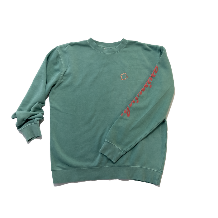 Mint pigment dyed crew neck